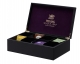 8-count tea box with purple velvet